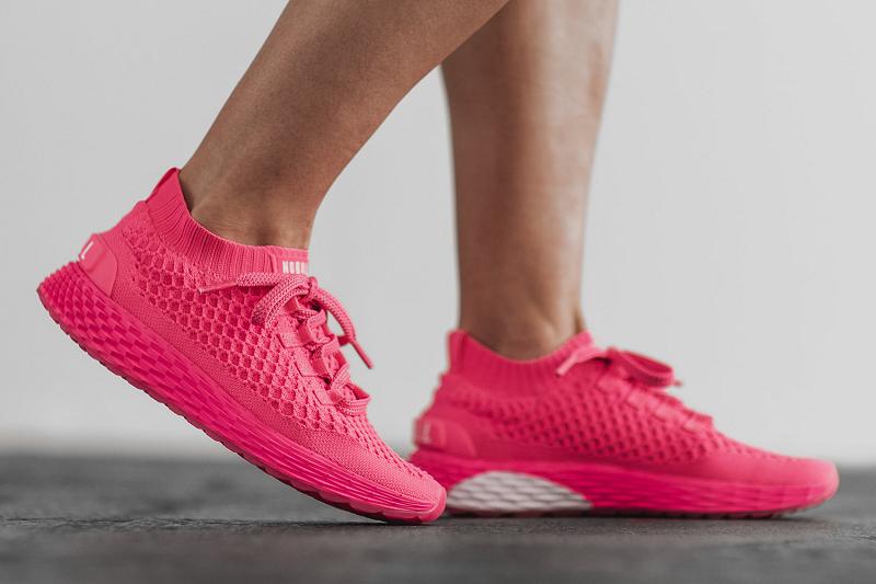 Pink Nobull Neon Knit Runner Women's Running Shoes | CA C1770T